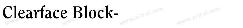 Clearface Block字体转换